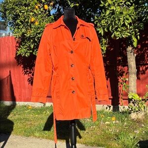 Banana Republic Bright Orange Trench Coat
